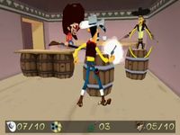 une photo d'Ã©cran de Lucky Luke - La Fievre de l Ouest sur Sony Playstation